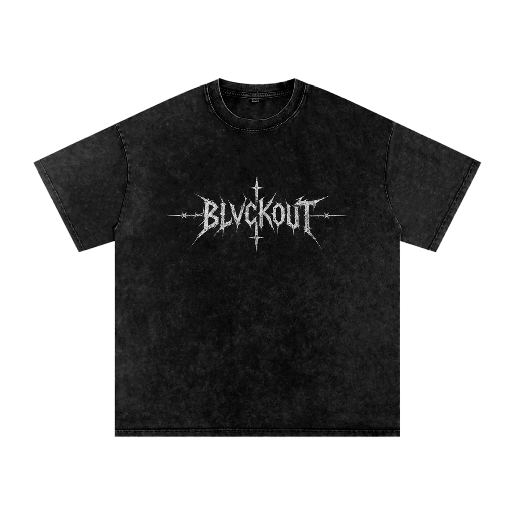 BLVCKOUT Snow Washed Oversized Cotton T-Shirt