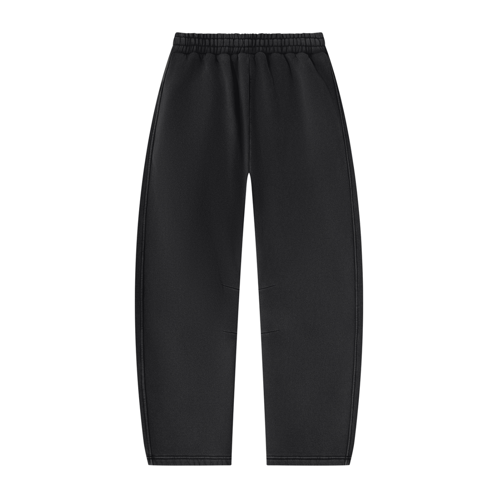 BLVCKOUT Unisex Vintage Wash Barrel Leg Fleece Sweatpants